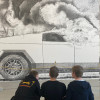 Obrázek k článku Výtvarný workshop 2. B v DOXu